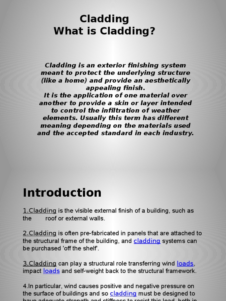 Understanding Building Cladding Types | PDF | Architectural Design ...