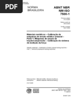 NBR ISO 7500-1-2004 Materiais Metalicos Calibracao de Maquinas de Ensaio