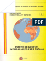 002 Futuro de Kosovox Implicaciones Para Espana