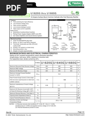 Datasheet Rectifier Electric Current