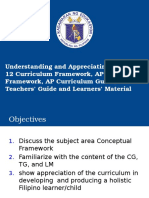 Understanding and Appreciating The Curriculum Framework, Curriculum As of April 23