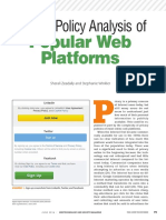 Privacy Policy Analysis of Popular Web Platforms