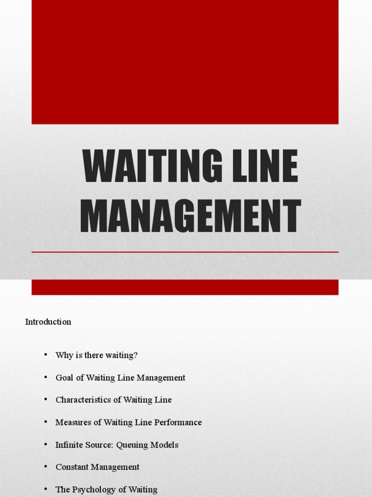 Waiting Line Management | PDF | Demand | Point Of Sale