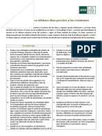 Consejos para Los Últimos Días Previos A Los Exámenes: SI Conviene Que NO Conviene Que