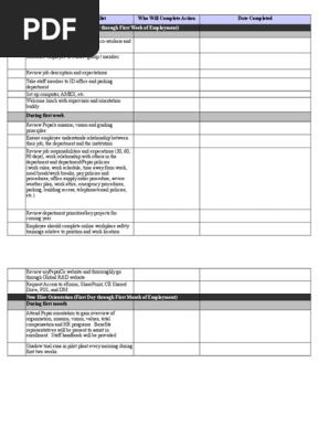Onboarding Checklist Excel Format Template Download