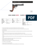 Ruger Mark IV Target Pistol Model# 40159 Specs