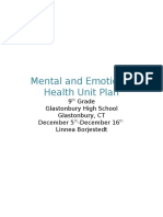 Mental and Emotional Health Unit Plan
