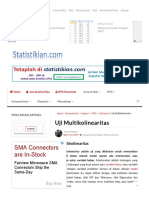 Uji Multikolinearitas - Uji Statistik