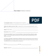 Certificat Medical Medical Certificate PDF