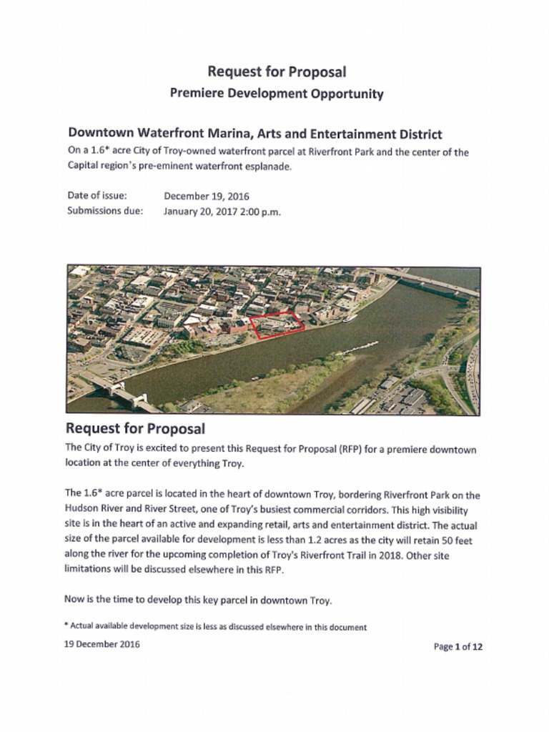 Troy RFP-2016 Monument Square Redevelopment | PDF