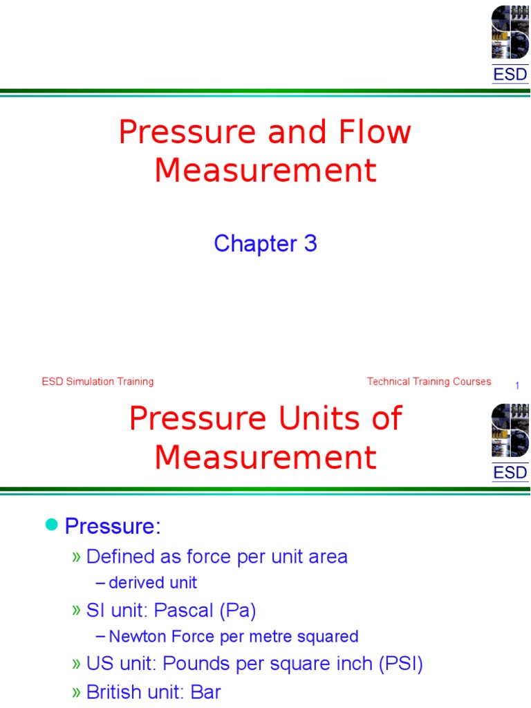 ESD Simulation Training: Pressure & Flow Measurement | PDF | Pressure ...