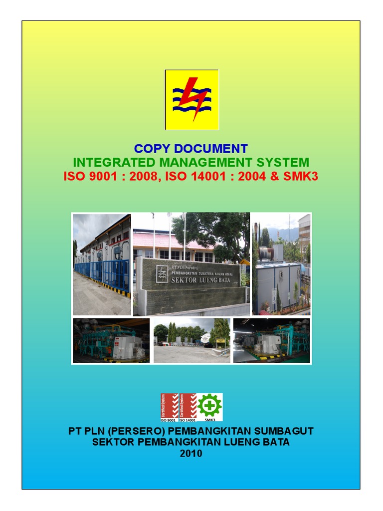 Integrated Management System: ISO 9001: 2008, ISO 14001: 2004 & SMK3 | PDF