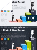 4 Stairs Steps PowerPoint Diagram PGo