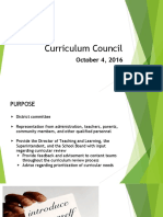 Curriculum Council 10-4-16