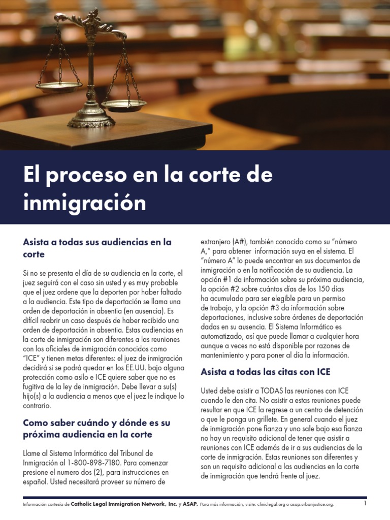 2016 Basic Immigration Court Guide (Spanish) | PDF | Inmigración | Gobierno