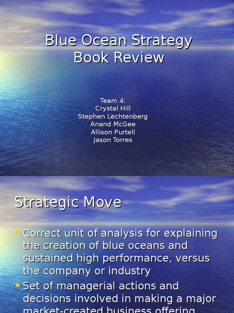 Blue Ocean Strategy Review PDF Strategic Management Cognition