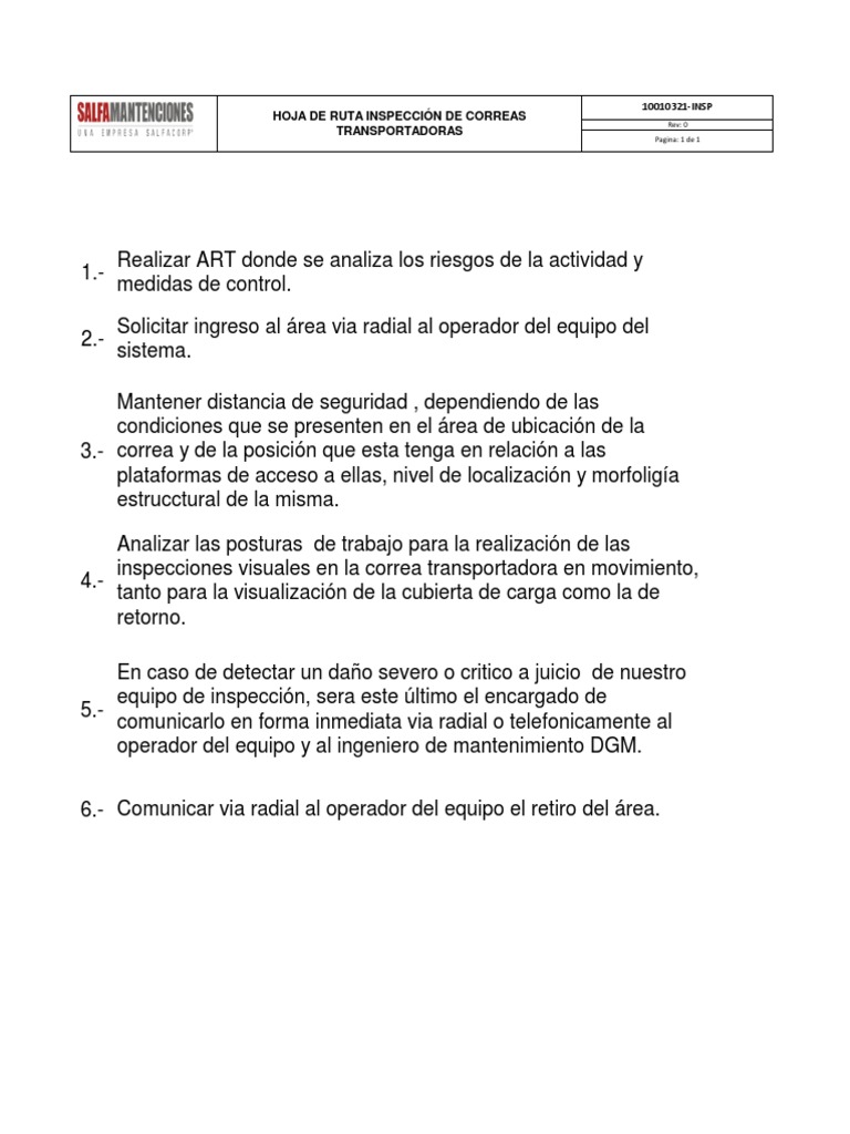 Hoja de Ruta Inspección PDF | PDF | Science | Tecnología (general)