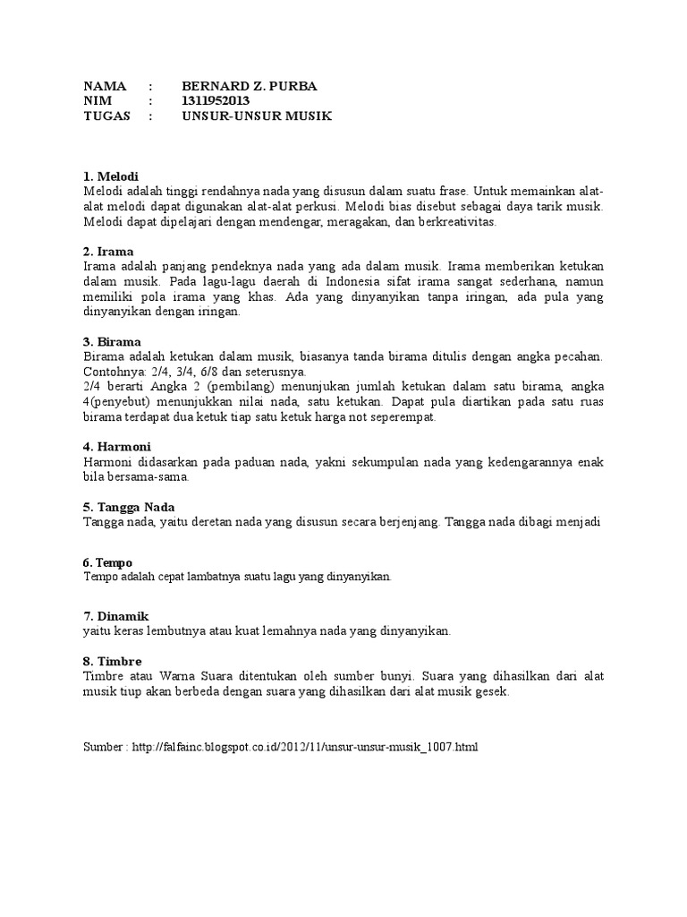 Tugas Unsur Musik 250416 Pdf
