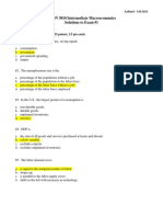 Intermediate Macroeconomics Exam and Solution