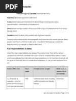 Job Description Template: Key Responsibilities & Duties