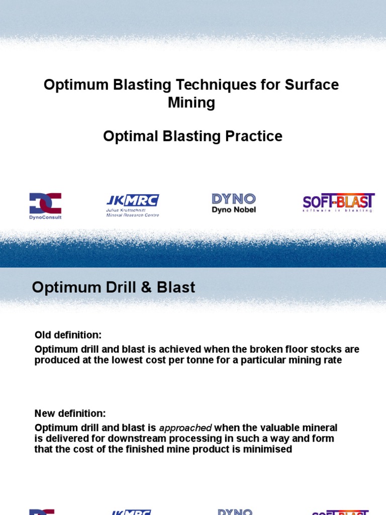 Optimizing Drill and Blast Efficiency | PDF | Explosive Material ...