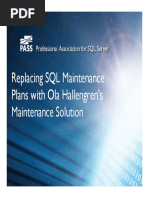 Using Ola Hallengrens SQL Maintenance Scripts