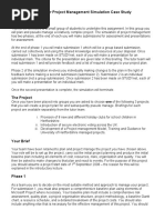 Briefing for Project Management Simulation Case Study 2008_9
