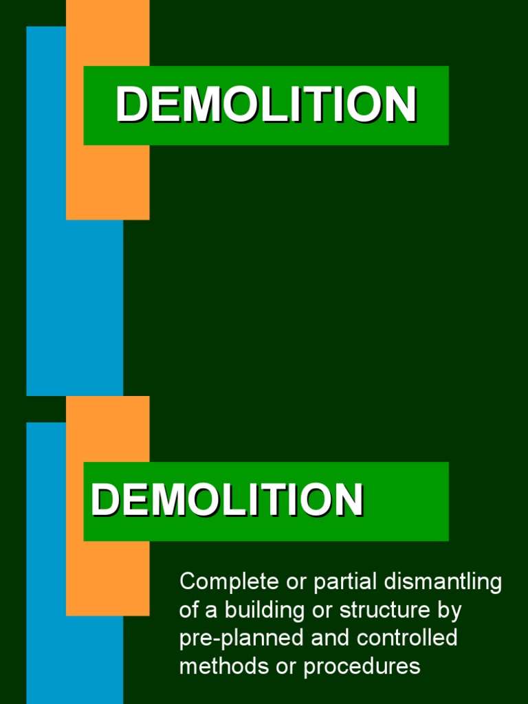 Demolition Planning and Safety Guide | PDF | Demolition | Explosive ...