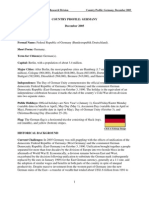 Library of Congress - Federal Research Division Country Profile: Germany, December 2005