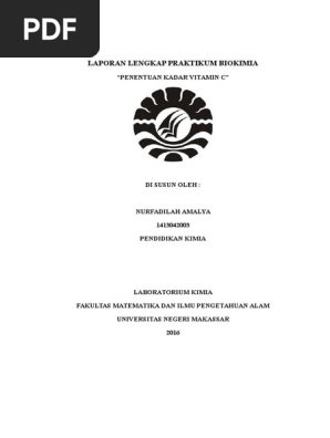 Laporan Penentuan Kadar Vitamin C