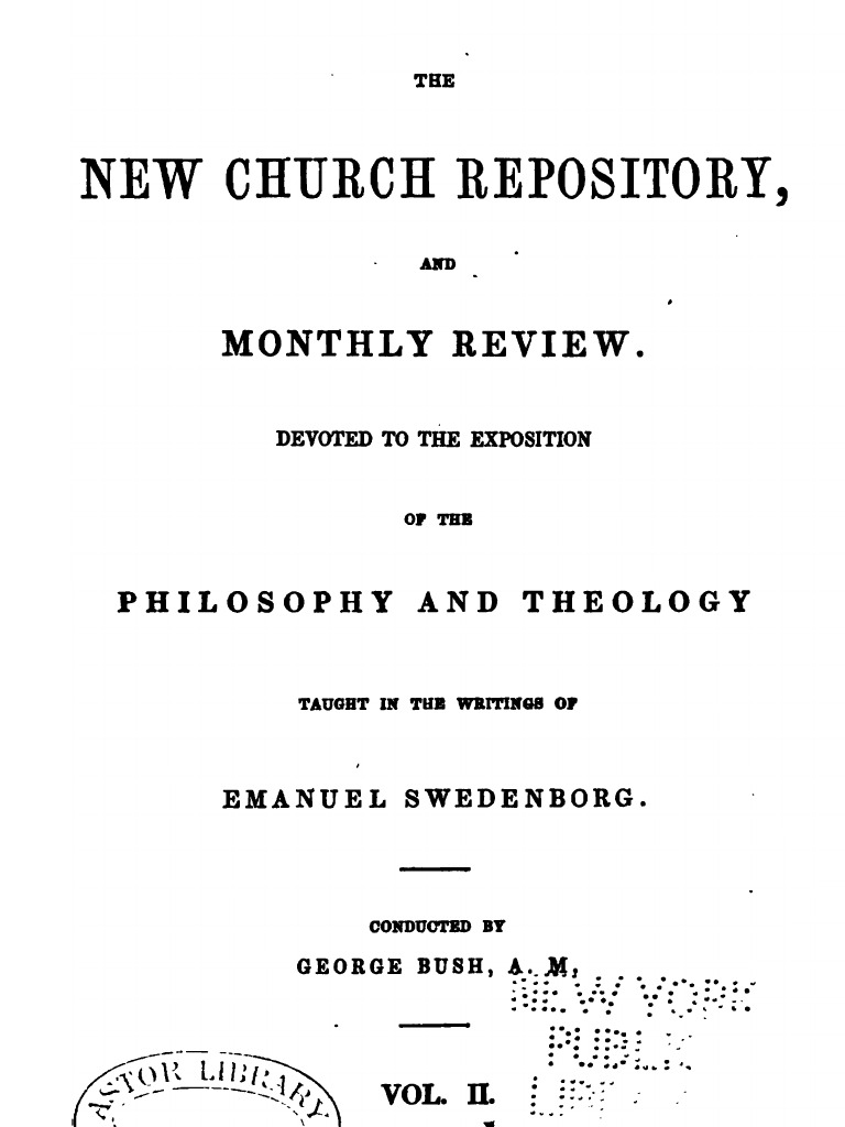 The New Church Repository and Monthly Re Vol II 1849 ... - 