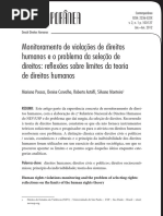 Possas, Mariana. Monitoramento de violações de direitos humanos e o problema da seleção de direitos