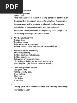 How to Manage Your Time