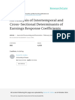 Earnings Response Coefficients Determined by Risk, Growth, Persistence