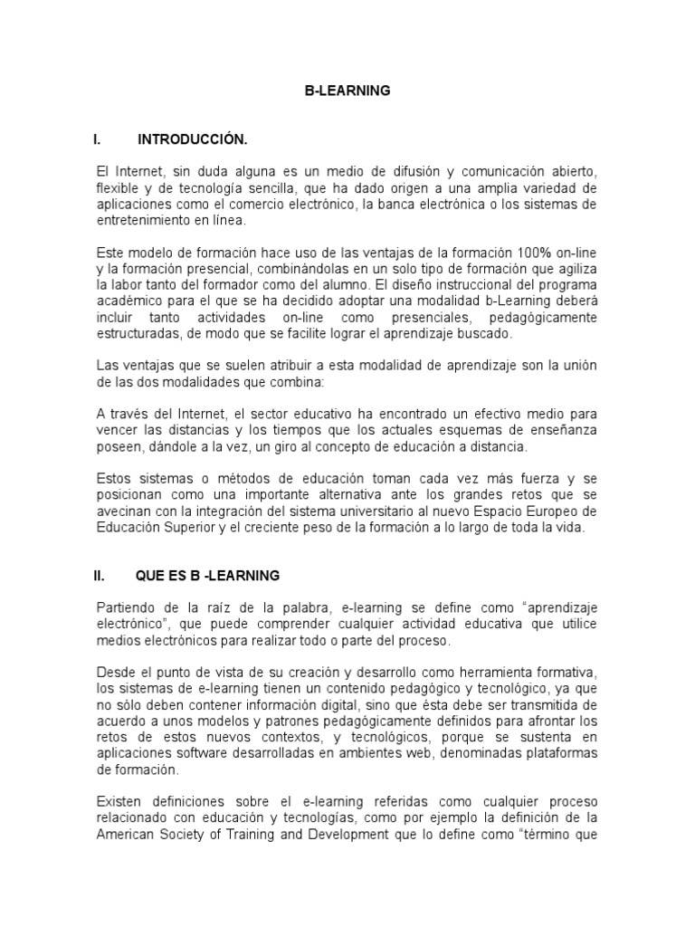 B Learning Ensayo | PDF | Informática