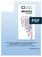 Guía 6th Ed. para El Armado de Citas, Referencias Bibliográficas y Bibliografías