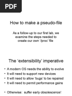 How To Make A Pseudo-File: As A Follow-Up To Our First Lab, We Examine The Steps Needed To Create Our Own /proc' File