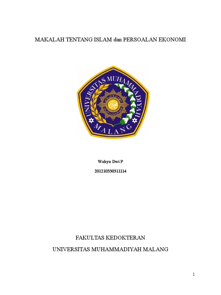 MAKALAH TENTANG ISLAM Dan PERSOALAN EKONOMI | PDF
