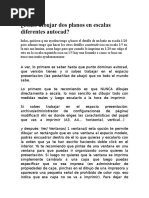 Como Dibujar Dos Planos en Escalas Diferentes Autocad