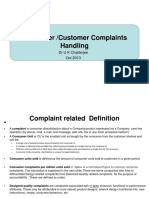 Consumer Customer Complain Handling