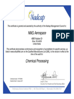 NADCAP Chemical Paint MPD Ohio Certificate