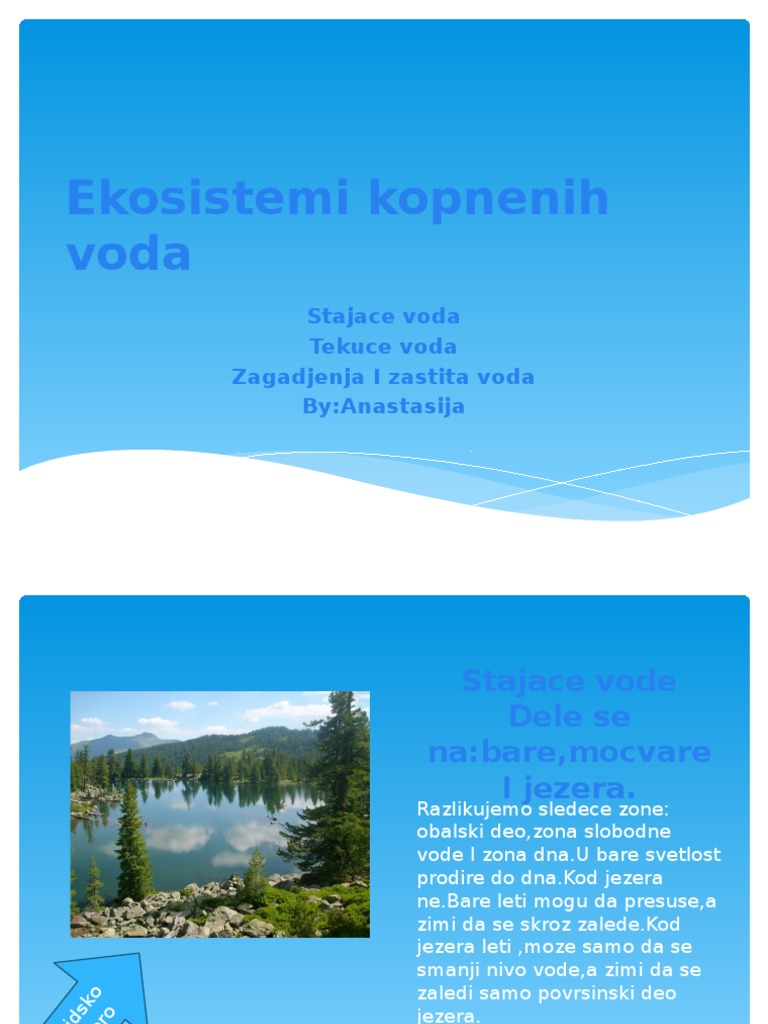 Ekosistemi Kopnenih Voda | PDF