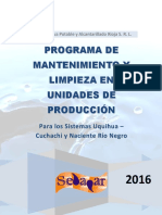 Programa de Mantenimiento y Limpieza de Unidades de Produccion 2016