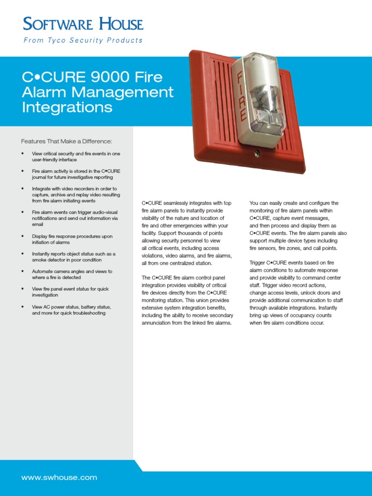 Ccure 9000 Fire Alarm Mgmt Integ Ds r01 Lt En Computing Technology