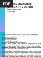 Model Analisis Untuk Investor