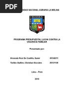 Programa Presupuestal Lucha Contra La Violencia Familiar