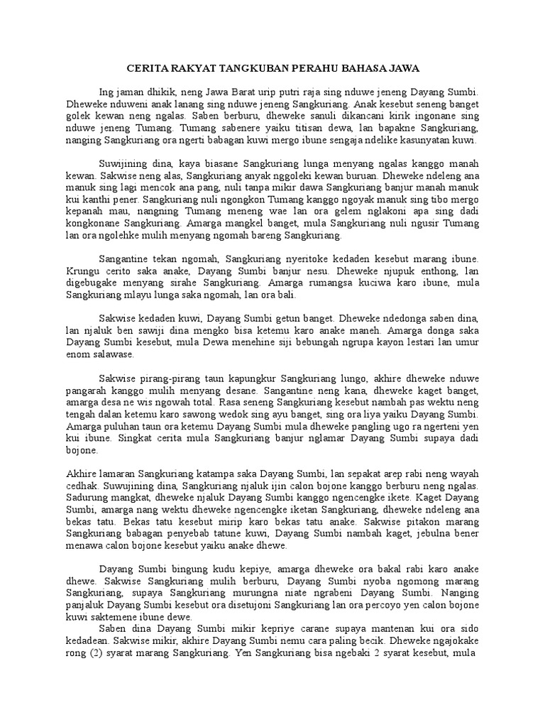 Contoh Contoh Cerita Rakyat Bahasa Jawa - Simak Gambar Berikut