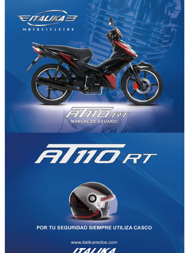 Manual de Usuario Italika AT110 RT | PDF | Motocicleta | Carburador