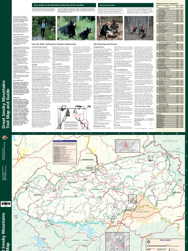 Smoky Mountains Trail Map (2010) | PDF