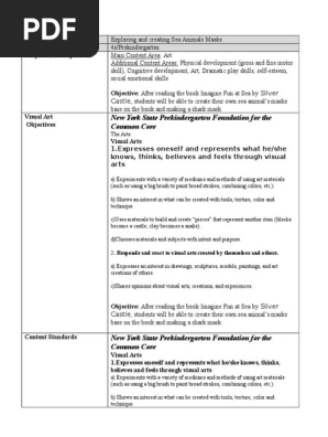 bin kin lee lesson plan 3  art   exploring and creating sea snimals masks
